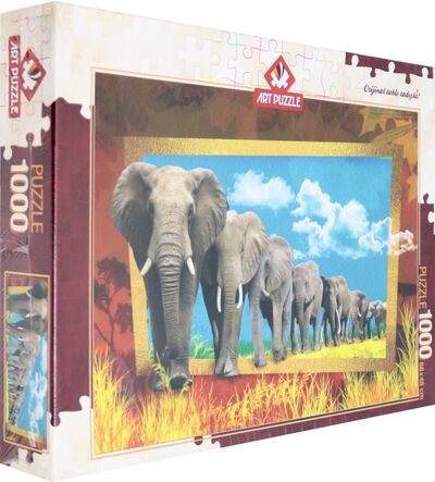 Пазл 1000 деталей "Слоны" (4373) Art Puzzle 