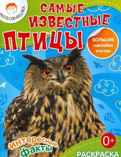 Книга: Самые известные птицы Раскраска большие наклейки внутри (Терещенко О. (худ.)) ; РИПОЛ классик, 2013 