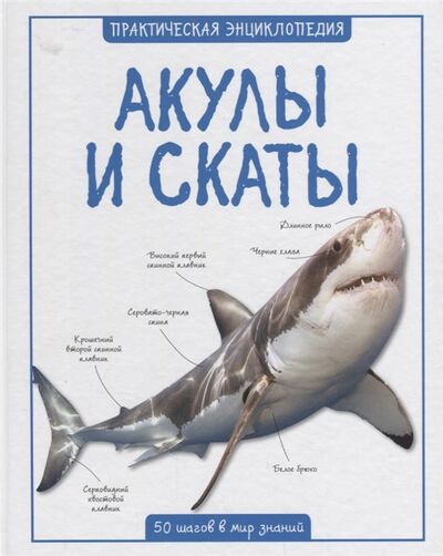 Книга: Акулы и скаты 50 шагов в мир знаний (де ла Бедуайер Камилла) ; Махаон, 2018 