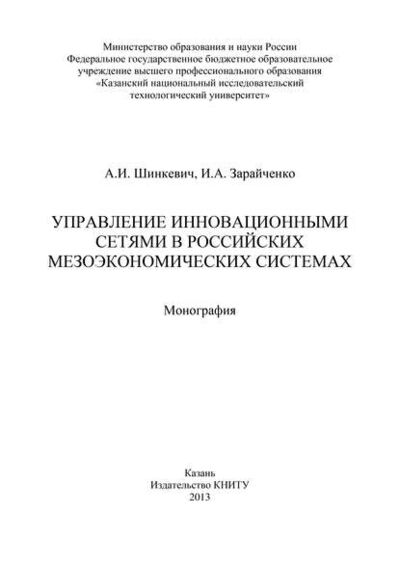 Книга: Управление инновационными сетями в российских мезоэкономических системах (И. Зарайченко) ; БИБКОМ, 2013 