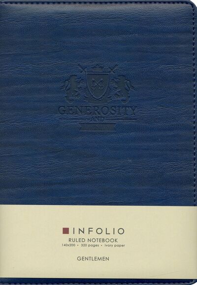 Ежедневник недатированный 160 листов, А5 "Gentlemen, синий" твердый с поролоном (I911/blue) Доминанта 