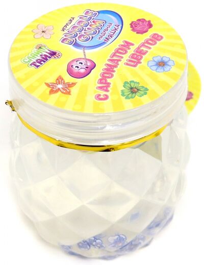 Слайм Тайм надувная мяшка "Bubble Gum" с ароматом цветов 1TOY 