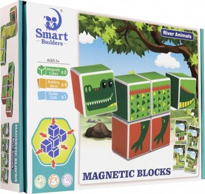 Магнитные кубики с рисунками (6 штук) (74249) Премьер-игрушка 
