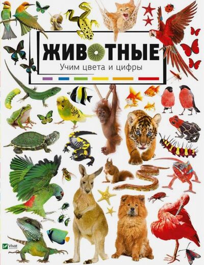 Книга: Животные. Учим цвета и цифры (Жученко Мария Станиславовна) ; Виват, 2019 