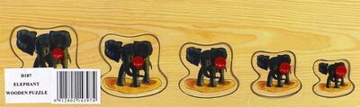Развивающая деревянная игра "Слоны" (D187) ВГА 