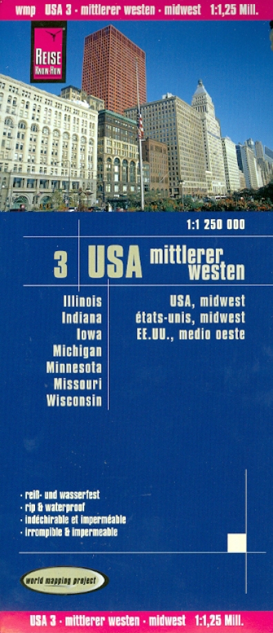 Книга: USA. Mittlerer Westen. 1:1 250 000; Reise Know-How, 2009 