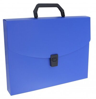 Портфель пластиковый, А4, 1 отделение, синий (BPP01BLUE) БЮРОКРАТ 