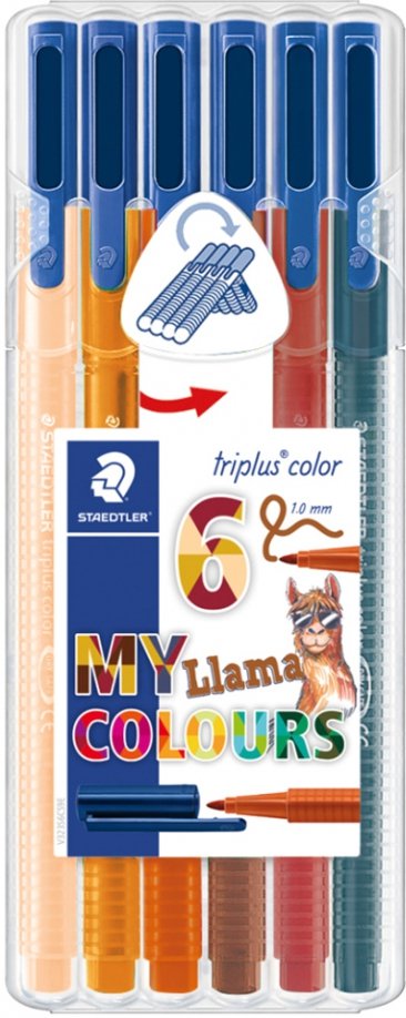 Фломастеры "Triplus Color" (1 мм, 6 цветов Ламы) (323SB6CS9) STAEDTLER 