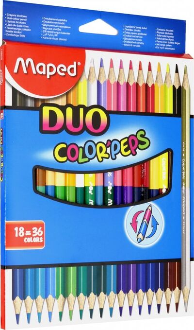 Карандаши "Maped Color'Peps Duo" (18 штук, 36 цветов) (829601) 