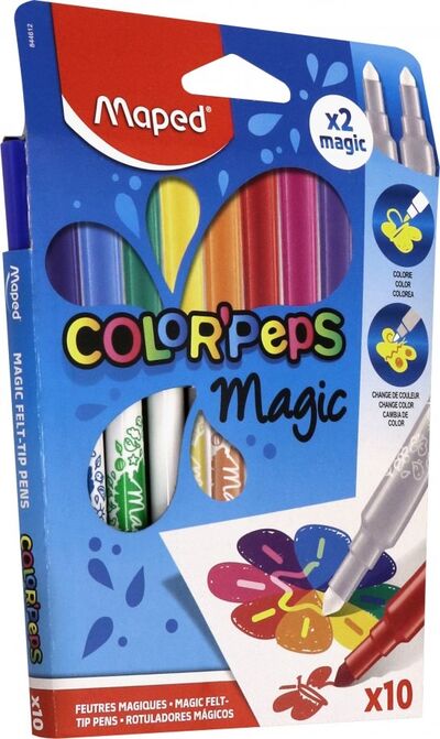 Фломастеры "Color'Peps Magic" (10 штук, 8 цветов) (844612) MAPED 