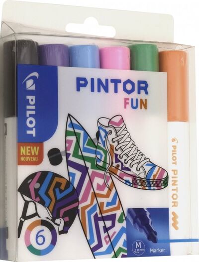 Маркеры "Pintor Fun" (6 цветов) (M-S6) Pilot 