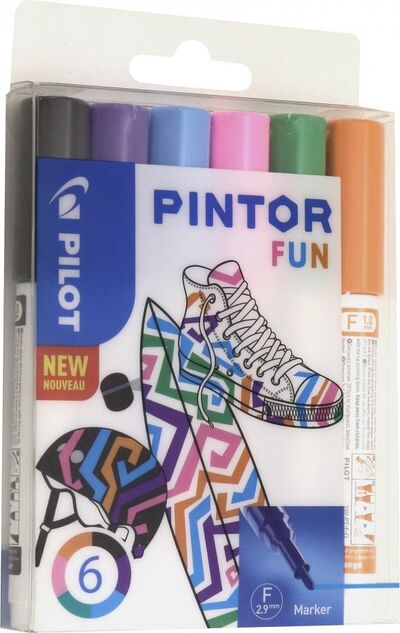 Маркеры "Pintor Fun" (6 цветов) (F-S6) Pilot 