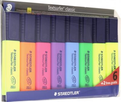 Набор текстовыделителей "Сlassic" (6 цветов, 8 штук) (364) STAEDTLER 