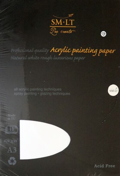 Альбом (10 листов, А3) Acrylic Painting (3TS-10(420) Smiltainis 