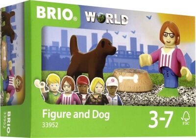 Набор игровой из человечка, собачки и миски (33952) BRIO 