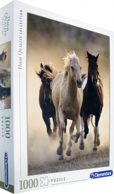 Пазл-1000 "Бегущие кони" (39168) Clementoni 