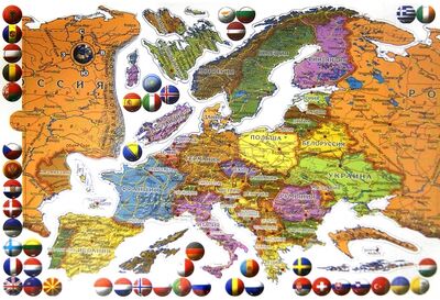 Пазл магнитный "Карта Европы" (GT1123) АГТ-Геоцентр 