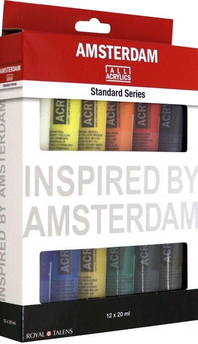 Краски акриловые 12 цветов "Amsterdam Стандарт" 20 мл (17820412) Royal Talens 