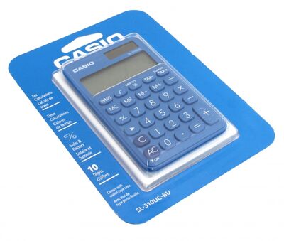Калькулятор карманный, 10-разрядный, синий (SL-310UC-BU-S-EC) Casio 