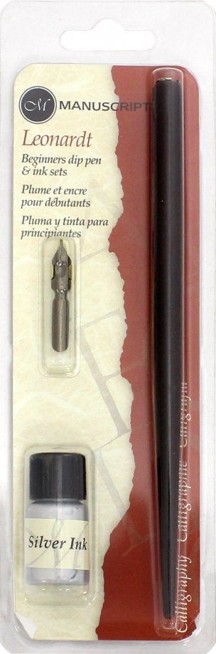 Набор для каллиграфии "Manuscript Round Hand", серебряные чернила (MDP260S) 
