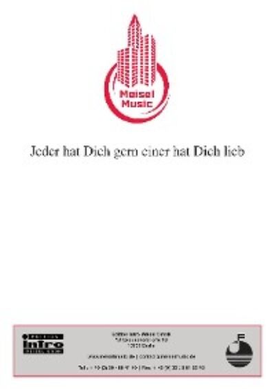 Книга: Jeder hat Dich gern - einer hat Dich lieb (Christian Bruhn) ; Автор