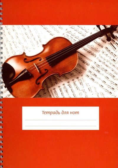 Тетрадь для нот "Скрипка на нотах" (24 листа, А4, вертикальная, на пружине) ИД Перископ 