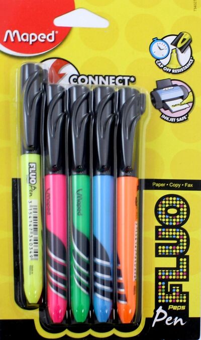 Текстовыделители "Fluo Pep's Pen" (5 цветов) (734027) MAPED 