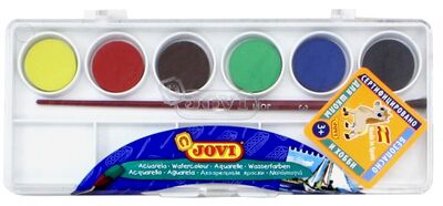 Краски акварельные с кистью 6 цветов (800/6) Jovi 