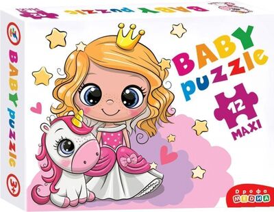 Baby Puzzle. Принцесса и единорог. 12 деталей (4035) Дрофа Медиа 