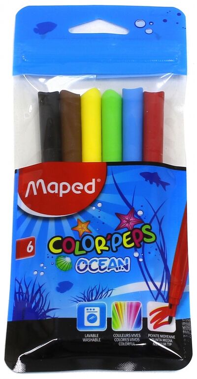 Фломастеры "Ocean" (6 цветов) (845723) MAPED 