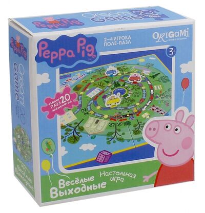 Peppa Pig. Настольная игра + пазл "Весёлые выходные" (01584) Оригами 