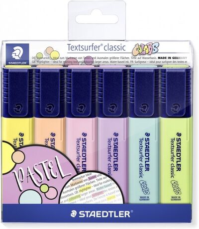 Текстовыделители "Textsurfer Classic", 6 цветов (364CWP6) STAEDTLER 