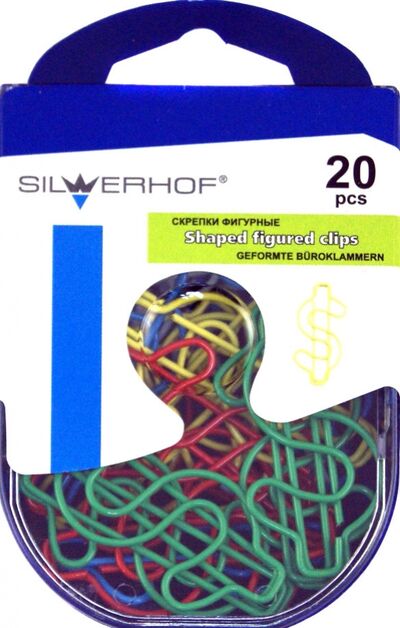 Скрепки фигурные "Доллар" 20 штук (493008) Silwerhof 