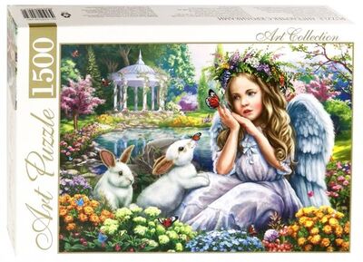 Artpuzzle-1500 "Ангелочек с кроликами" (ХАП1500-4465) Рыжий Кот 