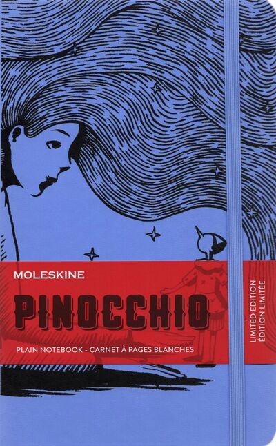 Блокнот "Pinocchio", 120 листов, 130х210 мм., фиолетовый с черным, нелинованный (1526165) MOLESKINE 