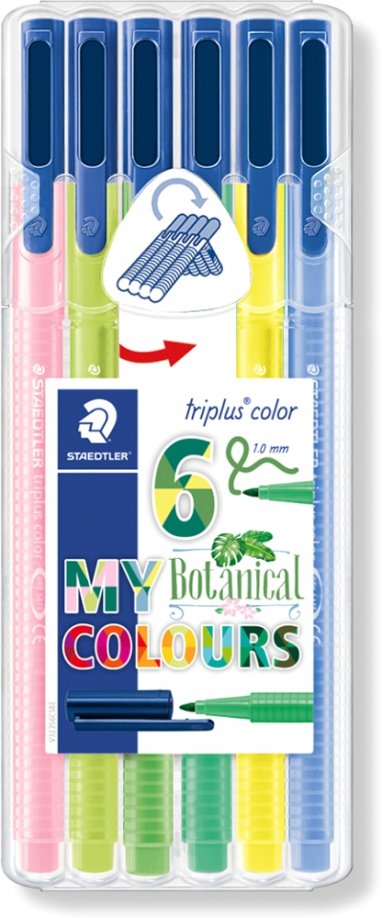 Фломастеры "Triplus Color" (1 мм, 6 цветов Ботанического сада) (323SB6CS8) STAEDTLER 