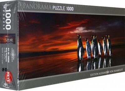 Puzzle-1000. Королевские пингвины, панорама (29858) Heye 